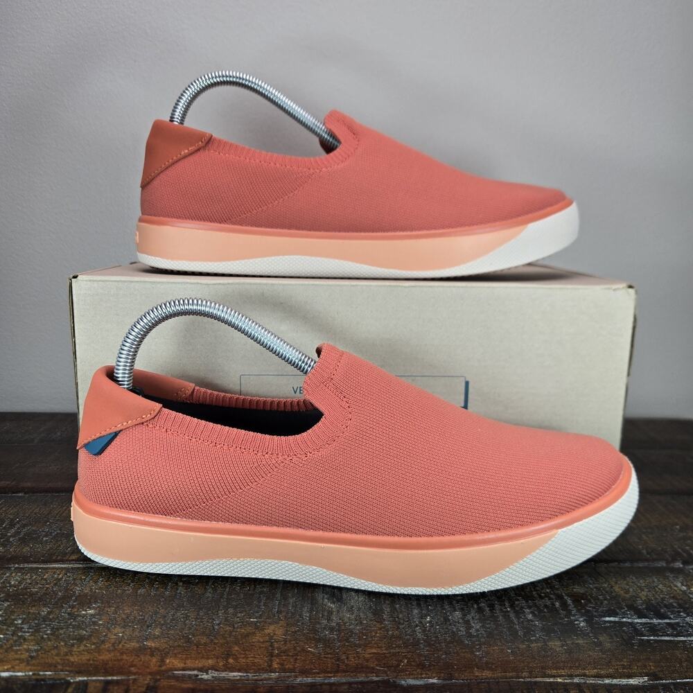 Vessi Boardwalk Slip On Mens Size 8 Waterproof Shoes Sneakers Rhubarb Red